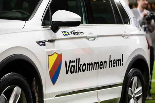 Bilen somDjurgårdens Kim Källström åkte i när han