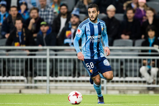 Djurgårdens Othman El Kabir med bollen