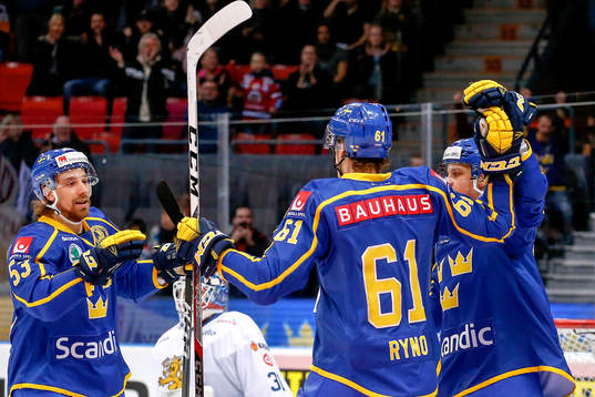 Sveriges Andreas Thuresson, Johan Ryno och Joel Eriksson Ek