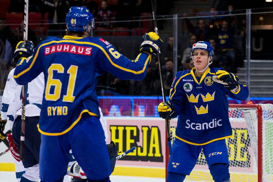 Sveriges Johan Ryno jublar