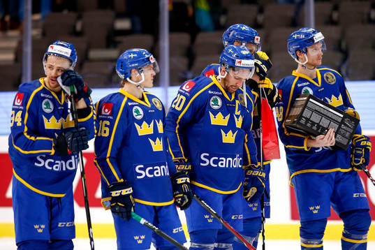 Sveriges Daniel Brodin, Patrik Lundh, Joel Lundqvist och