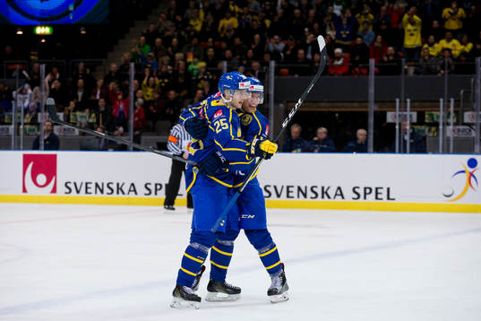 Sveriges Philip Holm jublar ihop med Richard Gynge