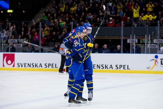 Sveriges Philip Holm jublar ihop med Richard Gynge