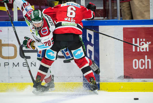 Frölundas Kristian Vesalainen mot Malmö Redhawks Stefan