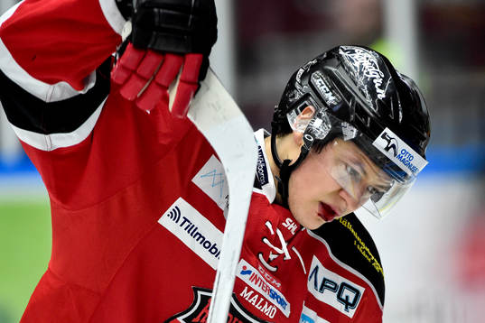 Malmö Redhawks Rhett Rakhshani blöder