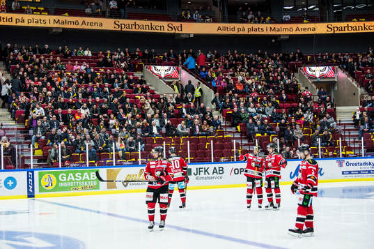 Malmö Redhawks spelare deppar