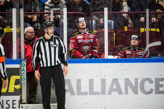 Malmö Redhawks Nicklas Jadeland och Christoffer Forsberg i