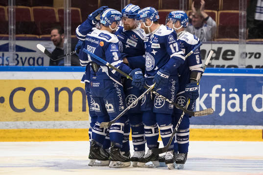 Leksands Daniel Bertov och Jesper Ollas och Ben Youds och