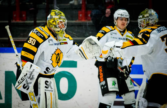 Skellefteås målvakt Gustaf Lindvall och målvakt Joni