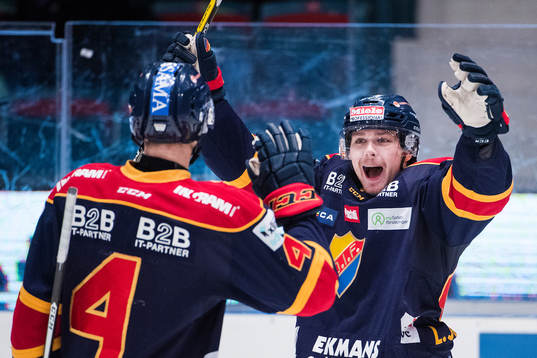Djurgårdens Linus Johansson jublar
