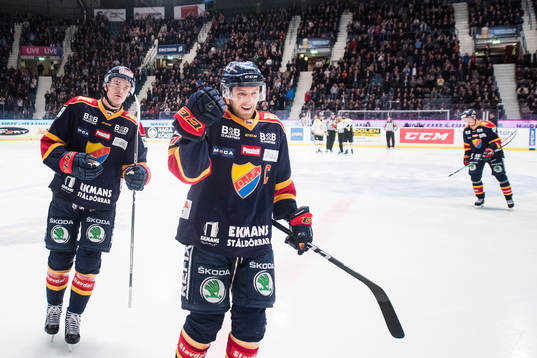 Djurgårdens Calle Ridderwall jublar