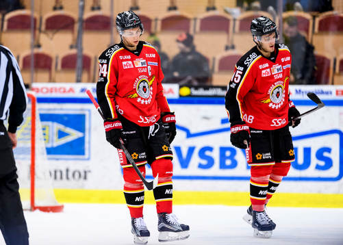 Luleås Johan Harju (v) och Christian Jaros (h) deppar