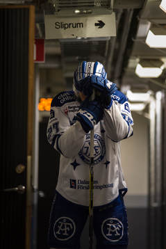 Leksands Eric Castonguay före en ishockeymatch i SHL