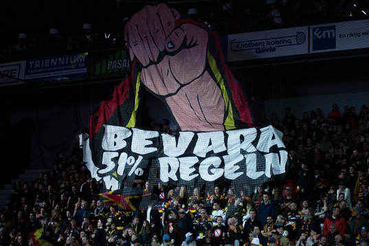 Brynäs supportar med tifo