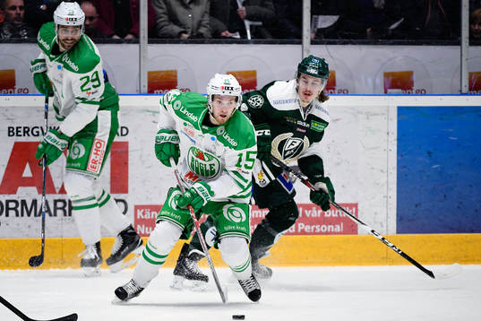 Rögles Simon Ryfors och Färjestads Joakim Nygård