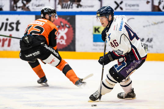 Karlskronas Niklas Arell  och Linköpings Mathis Olimb