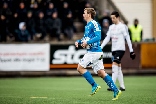 Halmstads Fredrik Olsson jublar