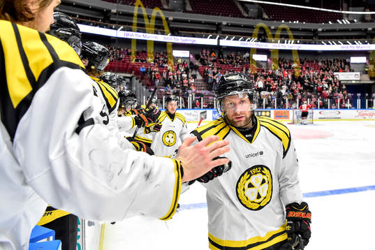 Brynäs Jonathan Granström jublar