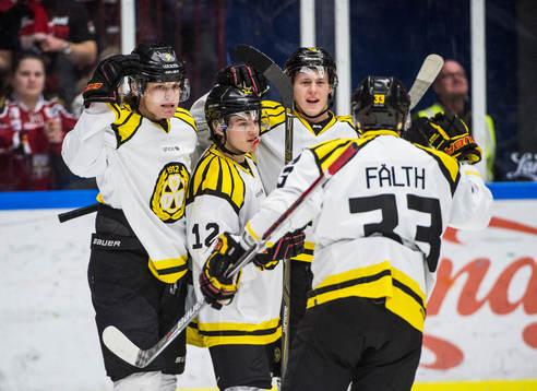 Brynäs Erik Broman, Samuel Asklöf, Linus Ölund och Elias