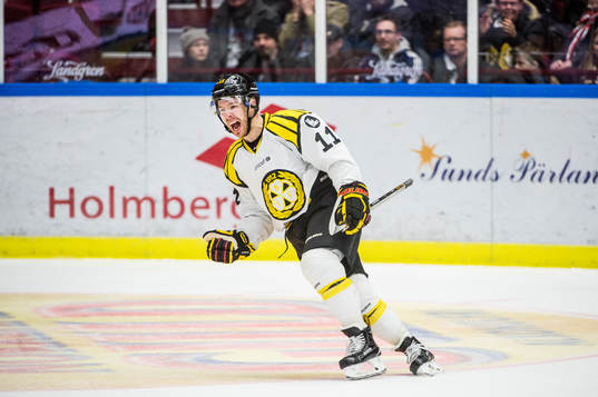 Brynäs Kevin Clark jublar