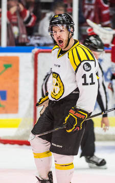 Brynäs Kevin Clark jublar