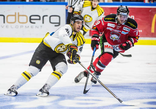 Brynäs Jesper Jensen mot Malmö Redhawks Frederik Storm