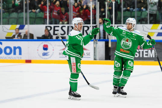 Rögles Bryan Lerg och Cade Fairchild  jublar