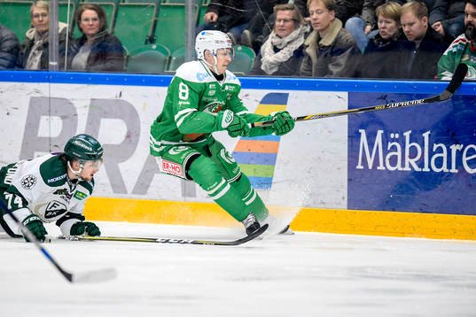 Färjestads Rasmus Asplund och Rögles Jesper Williamsson