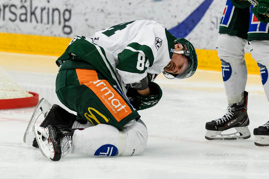 Färjestads Tomas Skogs har ont