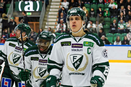 Färjestads spelare jublar
