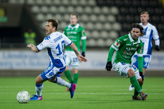 IFK Göteborgs Tobias Hysen och Ljungskiles Patrik Wallin