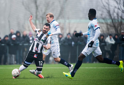 Landskronas Igor Arsenijevic mot Gefles Jonas Lantto och