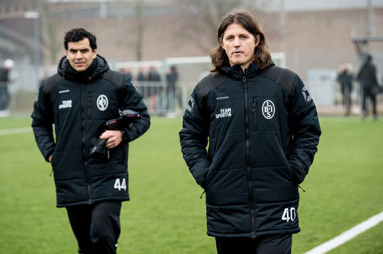 Landskronas tränare Agim Sopi till höger