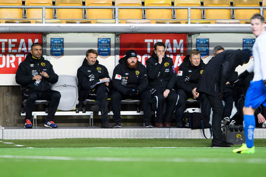 Elfsborgs tränare Jan Mian, assisterande tränare Nemanja