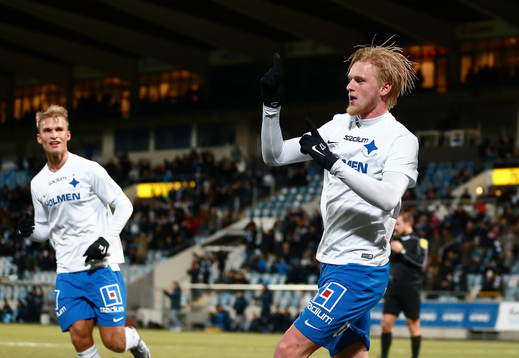 Norrköpings Kalle Holmberg jublar