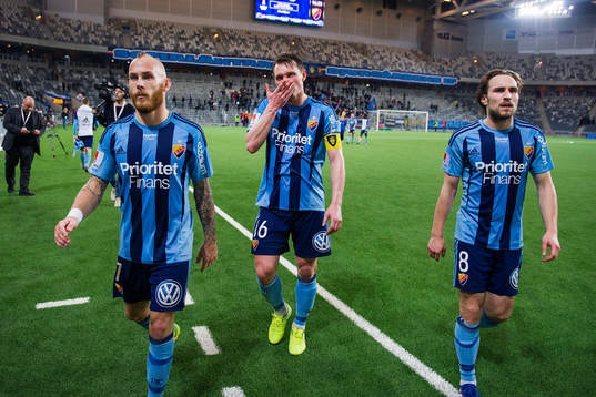 Djurgårdens Magnus Eriksson, Kim Källström och Kevin