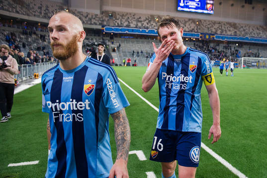 Djurgårdens Magnus Eriksson och Kim Källström deppar