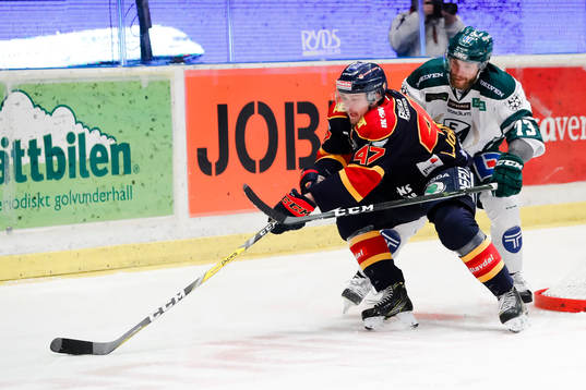 Djurgårdens Linus Johansson och Färjestads Anton Grundel