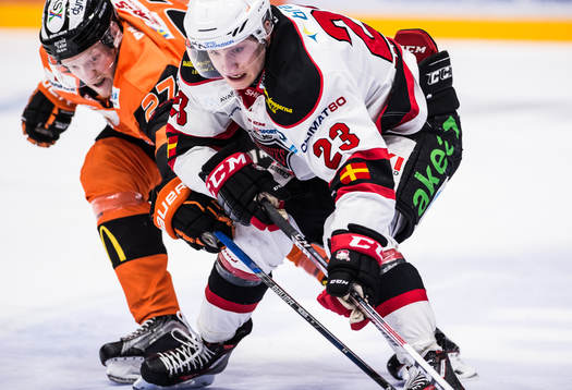 Karlskronas Henrik Nilsson  och Malmö Redhawks Christoffer