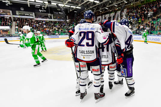 Linköpings spelare jublar