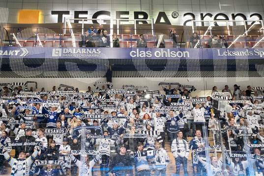 Leksand superstars i ishockeymatchen i SHL mellan Leksand