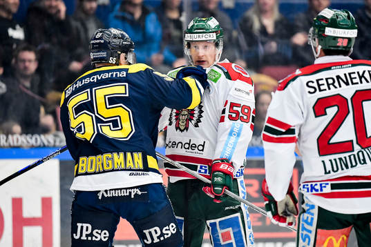 s Andreas Borgman och Frölundas Simon Hjalmarsson