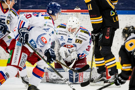 Oskarshamns målvakt Erik Källgren