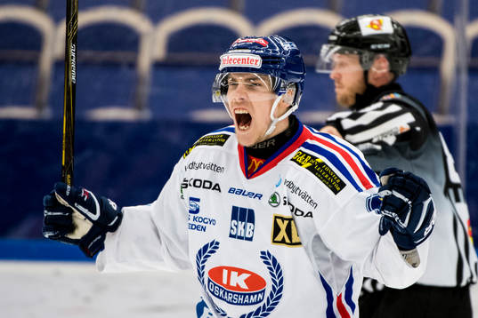 Oskarshamns Fredrik Styrman jublar