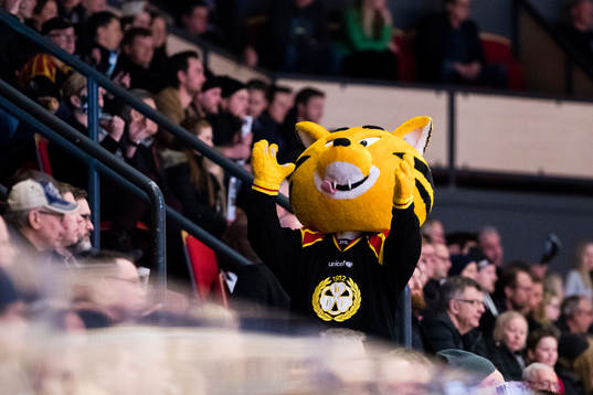 Brynäs maskot på läktaren