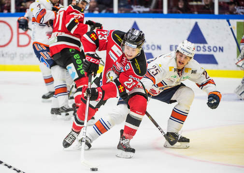 Malmö Redhawks Christoffer Forsberg mot Växjös Philip