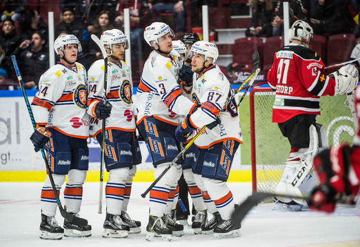 Växjös Olli Palola, Eric Martinsson, Oliver Bohm och