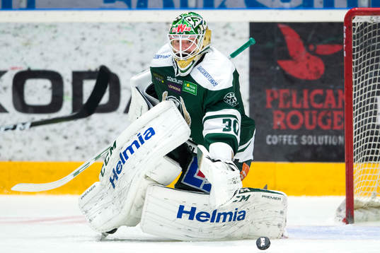 Färjestads målvakt Lars Haugen