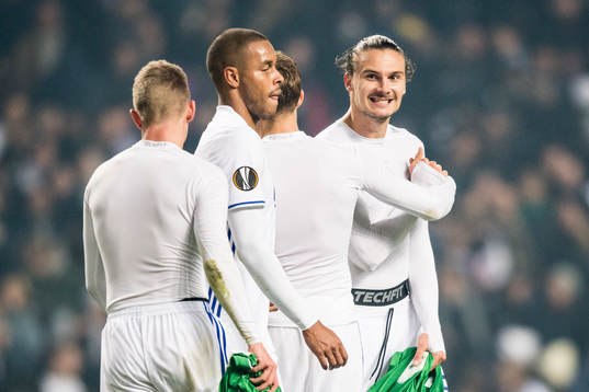 FC Köpenhamns Erik Johansson jublar