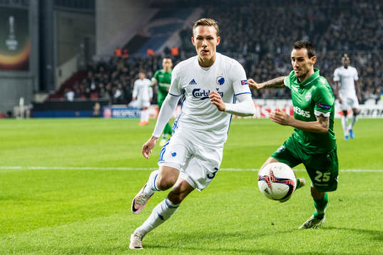 FC Köpenhamns Ludwig Augustinsson och Ludogorets Yordan